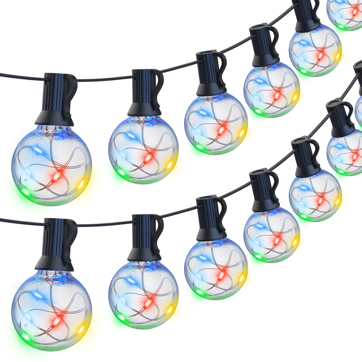 HCP082  G40彩色铜线灯串